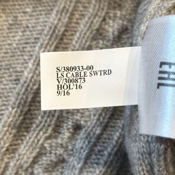 Banana Republic Cable Knit Sweater Dress Light Gray Size M - Picture 8 of 10